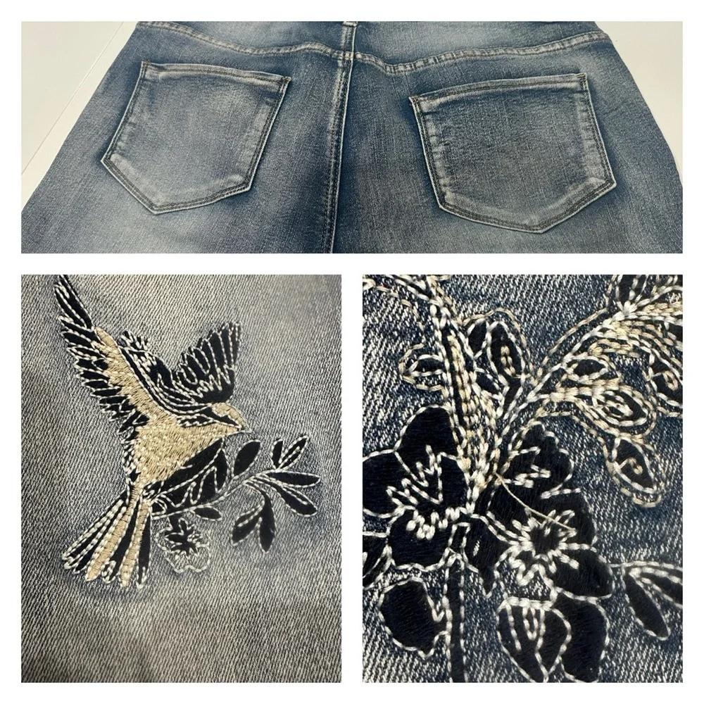 VENUS Light Blue Embroidered Jeans - Picture 4 of 5